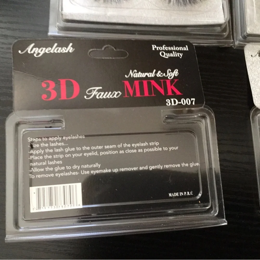 (119) 4 Packs Angelash 3D Faux Mink False Eyelashes - 007 3D Bella (Set) - Picture 2 of 2